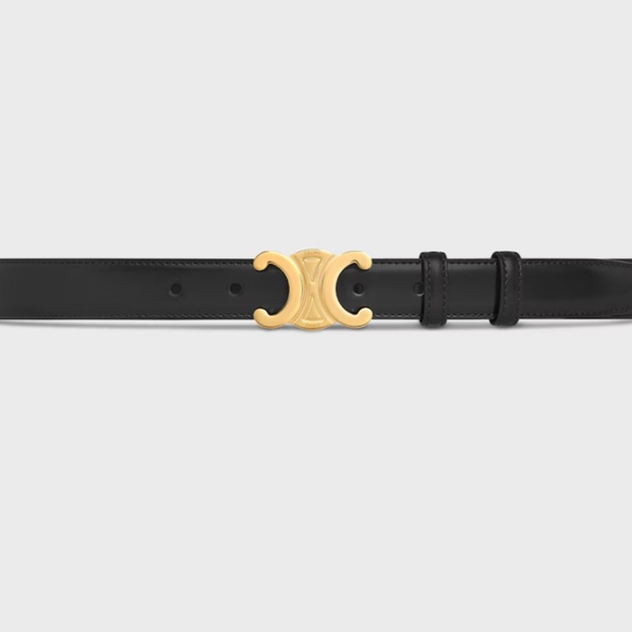 Celine Medium Black Triomphe Belt [100] - Picture 9 of 12